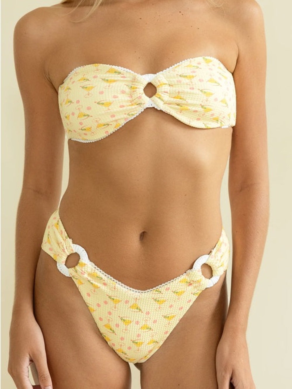 NWT Dippin’ Daisy’s Bikini - Yellow print, S